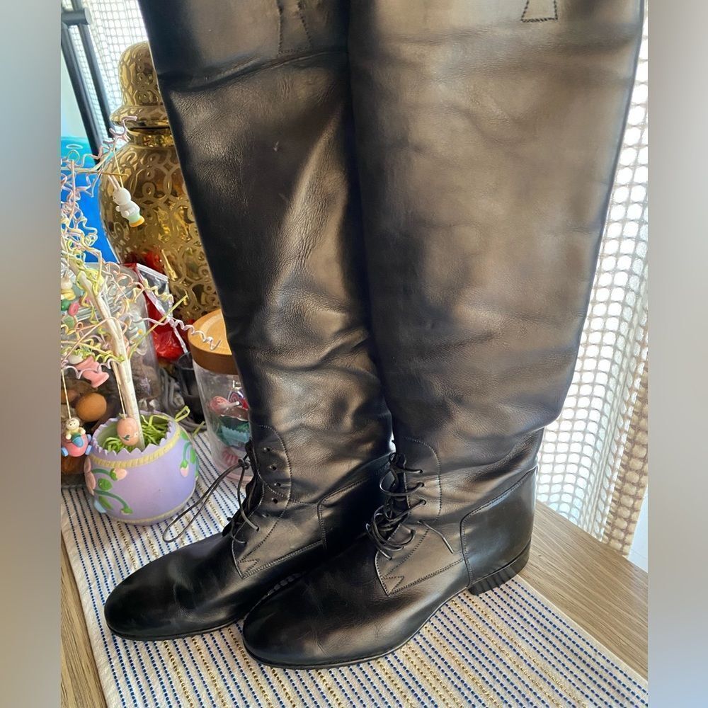 E. Vogel Boots Custom Equestrian Riding Boots Women Black  Leather Sz 37